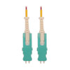 400G Multimode 50/125 OM4 Fiber Optic Cable (Duplex SN-PC M/M), LSZH, Magenta, 1 m (3.3 ft.) N823S-01M-MG