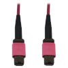 100G Multimode 50/125 OM4 Fiber Optic Cable (12F MTP/MPO-PC F/F), LSZH, Magenta, 3 m (9.8 ft.) N845B-03M-12-MG