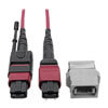 12-fiber connectors 100% tested for low insertion loss and back reflection.