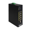 8-Port Lite Managed Industrial Gigabit Ethernet Switch - 10/100/1000 Mbps, 8x PoE+ 30W, 2x SFP Ports, -10° to 60°C, DIN Mount, TAA NGI-S08C2P8-4