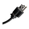 6 ft. input cord with NEMA 5-15P plug connects to a protected UPS, generator or mains input AC source.