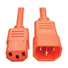 PDU Power Cord, C13 to C14 - 10A, 250V, 18 AWG, 3 ft. (0.91 m), Orange P004-003-AOR