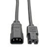 Power Cord C14 to C15 - Heavy-Duty, 15A, 250V, 14 AWG, 3 ft. (0.91 m), Black P018-003
