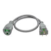 Extends an existing hospital-grade power cord by 2 ft.