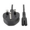 UK Computer Power Cord - BS1363 to C7, 2.5A, 250V, 18 AWG, 6 ft. (1.83 m), Black P061-006