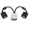 DVI to VGA Y Splitter Adapter Cable (DVI-I to HD15 M/2xF), 1 ft. (0.3 m) P120-001-2