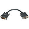 DVI to VGA Adapter Cable (DVI-I Dual-Link to HD15 M/F), 8 in. (20.3 cm) P120-08N