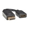 DisplayPort to HDMI Video Adapter Video Converter (M/F), HDCP, Black, 6 in. (15 cm) P136-000