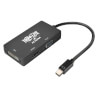 Keyspan Mini DisplayPort to VGA/DVI/HDMI All-in-One Video Converter Adapter, 4K 60 Hz HDMI, DP 1.2, Black, 6 in. P137-06N-HDVK6B