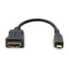 Micro HDMI to HDMI Adapter for Ultrabook/Laptop/Desktop PC - (Type D M/F), 6 in. (15.2 cm) P142-06N-MICRO
