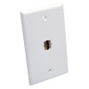 HDMI wallplate jack fits flush in Tripp Lite and most other keystone type wallplates.