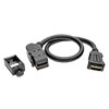 High-Speed HDMI with Ethernet All-in-One Keystone/Panel Mount Coupler Cable (F/F), Angled Connector, 1 ft. (0.31 m) P164-001-KPA-BK