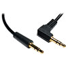 The P312-006-RA’s right-angle connector allows for easy audio connections to devices where space is at a premium.