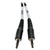 Two 3-position 3.5 mm connectors allow VoIP telephone calls or video conferences on older PCs with separate microphone and audio-out jacks.