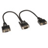 VGA Monitor Y Splitter Cable, High Resolution (HD15 M to 2x HD15 F), 1 ft. (0.31 m) P516-001-HR