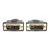 Molded DVI-D connectors with corrosion-resistant gold-plated contacts provide maximum conductivity and minimize data loss.