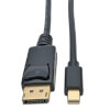 Mini DisplayPort to DisplayPort Adapter Cable, 4K 60Hz (M/M), DP Latching Connector, Black, 3 ft. (0.9 m) P583-003-BK
