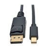 Mini DisplayPort to DisplayPort Adapter Cable (M/M), 4K 60 Hz, Black, 6 ft. (1.8 m) P583-006-BK