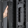 Toolless mounting buttons permit quick 0U installation of vertical PDUs in keyhole mounting slots of compatible racks.<br><br>