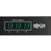 Set of 3 digital displays continuously report input current in amps for phases L1, L2 and L3