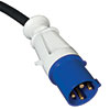 IEC-309 Blue 30A (3P+E) 3-Phase input plug with 3 ft. power cord