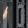 Detachable buttons permit quick installation of vertical PDUs in keyhole mounting slots of compatible racks, to help optimize rack space.