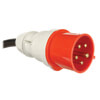 IEC-309 Red 30A (3P+N+E) 3-Phase input plug with 6-ft. / 1.8m power cord 