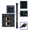 3.7kW Single-Phase 208/230V Switched PDU - LX Platform, 7 C13, 1 C19 Outlets, C20 / L6-20P Inputs, 0U 988mm, TAA PDUMV20HVNET2LX