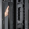 Easy 0U installation in EIA-standard 19 in. racks. Mounts vertically using included toolless buttons or rack-mounting brackets.