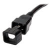 Plug lock insert slides over C20 plug to provide a snug, secure fit in C19 outlets