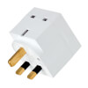 2-Outlet Power Strip - British BS1363A Outlets, 220-250V AC, 13A, Direct Plug, BS1363A Plug, White PS1B