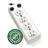 Safe-IT UL 1363A Medical-Grade Power Strip for Patient-Care Vicinity, 4x Hospital-Grade Outlets, 3 ft. Coiled Cord PS-410-HGOEMCC