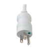 15 ft. AC power cord with NEMA 5-15P-HG hospital-grade plug provides ample reach to a power source.