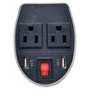 The PV200CUSB features 2 NEMA 5-15R outlets, a 2.1A USB port and a 1.0A USB port.