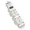 Unused outlets are secured by integrated plastic safety covers.