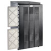 Uses easily replaceable standard furnace filters found at most home improvement stores.