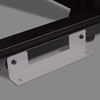 Front stabilizing brackets used for shipment can be reattached at the bottom of the enclosure frame on the inside or outside of the rack. Note: the rails will have 10-32 mounting holes.