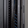 Vertical mounting rails make it easy to route cabling to rack equipment, while reducing cord and cable clutter that blocks airflow.