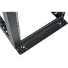 This 50U rack features heavy-duty construction for extra durability and supports stationary loads up to 3000 lb. 