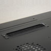 Brush strip plate blocks unwanted airflow inside the wall-mount rack for improved cooling efficiency.