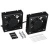 Package includes two fan guards, mounting hardware and Owner’s Manual.