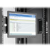 An LCD monitor up to 17 in. can mount safely within the rails of a closed rack.