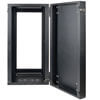 Hinged mounting bracket allows unit to swing away from wall for easy back-door access. 