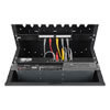 Includes 4U of mounting space at the top of the enclosure for patch panels.