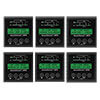 The LCD’s upper row of text identifies the current operating mode (of six) and the bottom row of text displays various site power data.