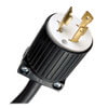 Locking 120V NEMA L5-30P input plug. 