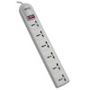 Protect It! 230V 6-Universal Outlet Surge Protector, 1.8M Cord, German/French Plug, 750 Joules SUPER6OMNID