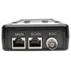 RJ45 main and scan ports and BNC port.