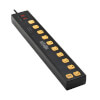 Protect It! 10-Outlet Surge Protector with Swivel Light Bars - 5-15R Outlets, 2 USB Ports, 6 ft. (1.8 m) Cord, 1350 Joules, Black TLP1006USB