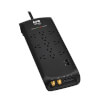 Protect It! 11-Outlet Surge Protector - 5-15R Outlets, 4200 Joules, Phone/Modem/Coax/Ethernet Protection, 8 ft. (2.4 m) Braided Cord, Black TLP118DBNET